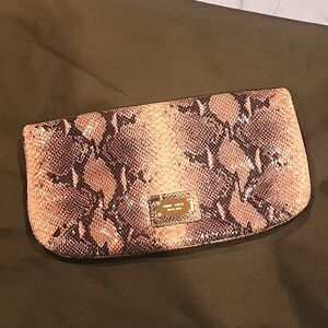 Nine West Faux Python Foldover Clutch Purse